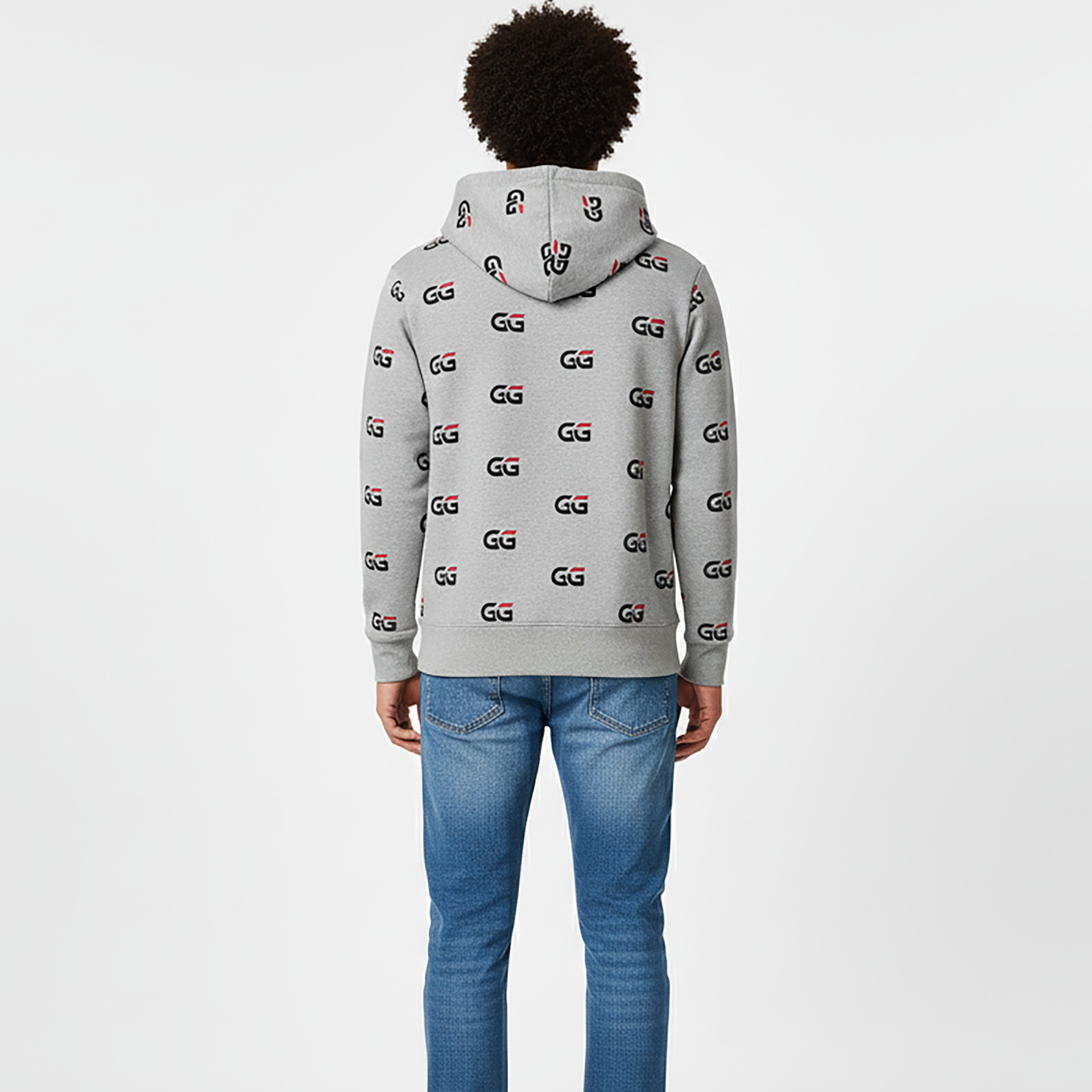 GG LOGO PATTERN HOODIE