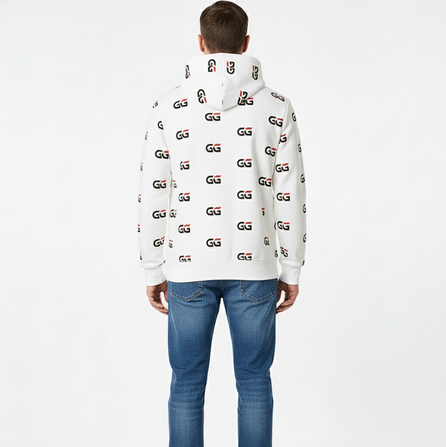 GG LOGO PATTERN HOODIE
